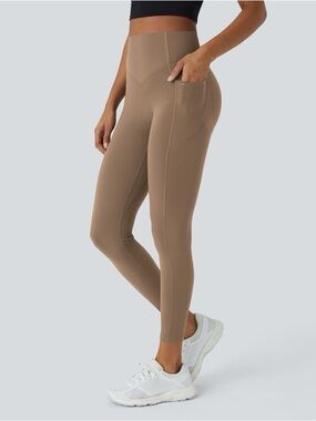 HALARA High-Waist Pocket Leggings in Taupe